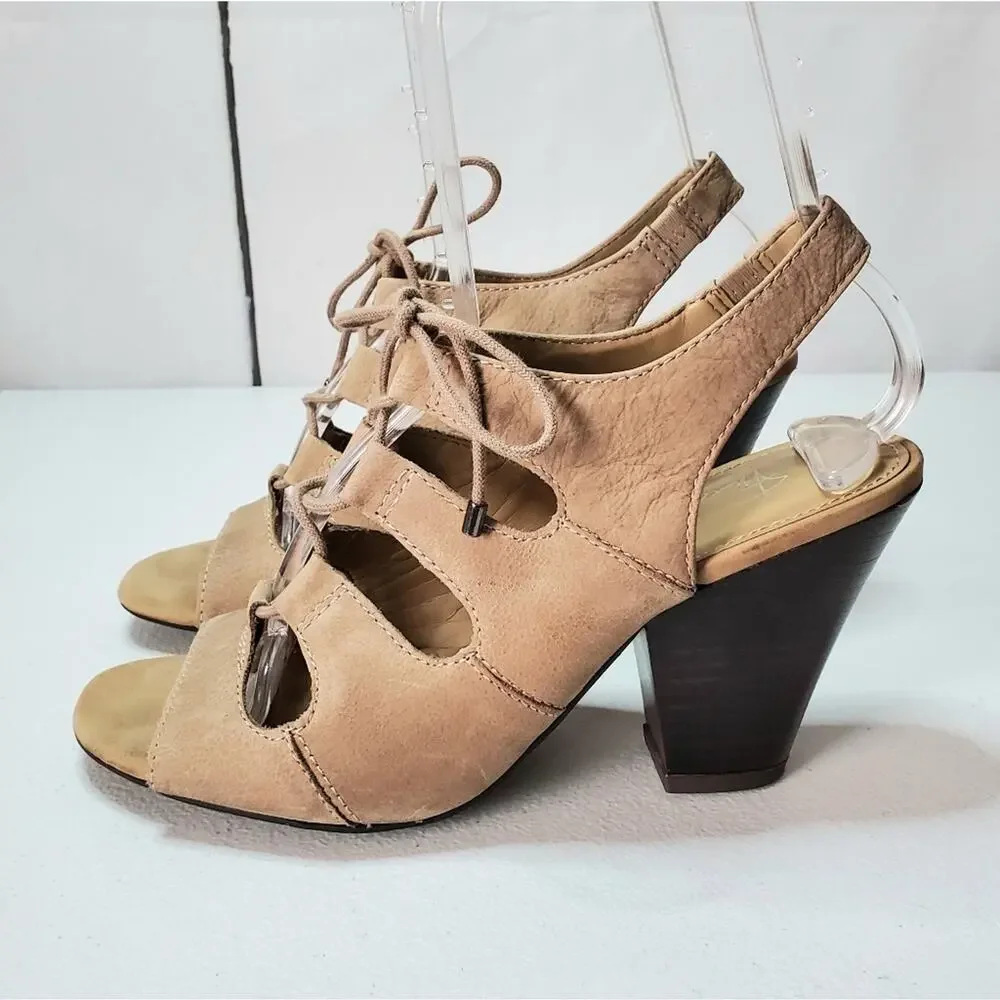 Franco Sarto Talia Lace-Up Slingback Sandals 8.5 - Picture 9 of 11